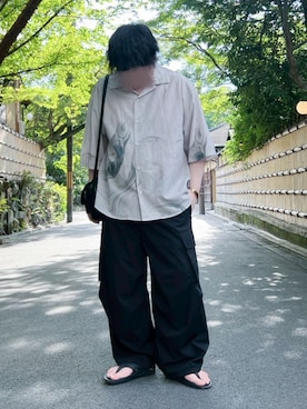 「アイテム（サンダル）」を使った、ぽんぬさん（メンズ・170cm）の秋コーディネート