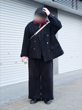 【極美品】ソエルテ　オーバーサイズ６ボタンアソートブレザー　サイズ1 紺ブレ セール】Oversize 6B assort blazer / オーバーサイズ6ボタンアソート