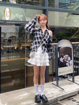 「Heather（ヘザー）のアイテム」を使った、タカハシモエさん（レディース・162cm）の夏コーディネート