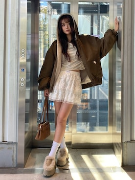 「アイテム（その他シューズ）」を使った、タカハシモエさん（レディース・162cm）の秋コーディネート