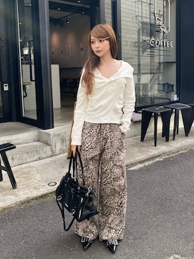 「RAY CASSIN（レイカズン）のアイテム」を使った、タカハシモエさん（レディース・162cm）の冬コーディネート