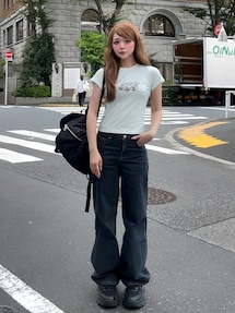 タカハシモエ｜ESCAPEFROMのTシャツ/カットソーを使った夏参考コーディネート