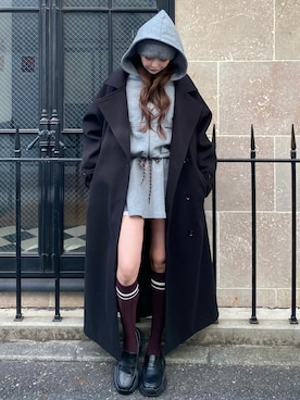 「アイテム（その他アウター）」を使った、タカハシモエさん（レディース・162cm）の秋コーディネート