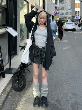 「SHAGGIE（シャギー）のアイテム」を使った、タカハシモエさん（レディース・162cm）の春コーディネート