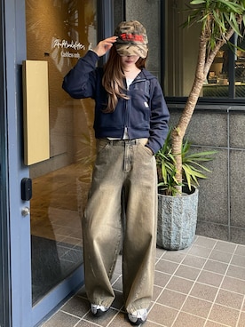 「RAY CASSIN（レイカズン）のアイテム（トップス）」を使った、タカハシモエさん（レディース・162cm）の春コーディネート