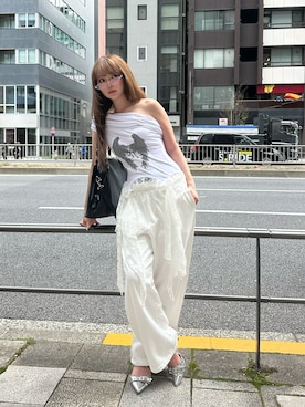 「RAY CASSIN（レイカズン）のアイテム（バッグ）」を使った、タカハシモエさん（レディース・162cm）の春コーディネート