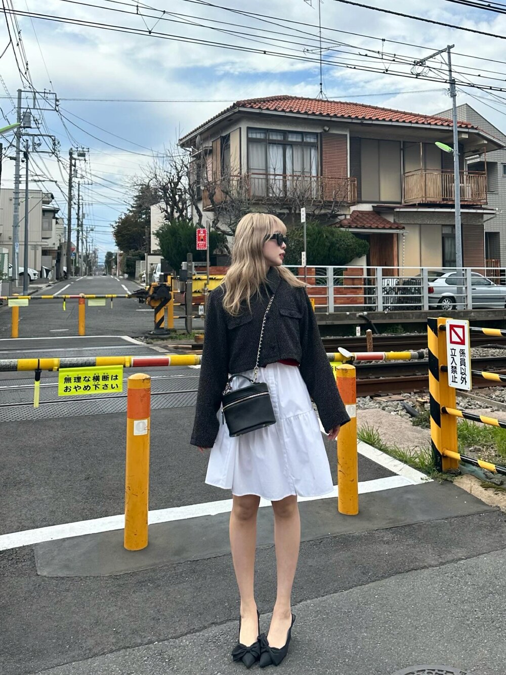 【やゆ】GU ツィード　ジャケット　スカート　インナー　３点セット ツイードジャケットスカートセットアップ｜ツーピース｜韓国