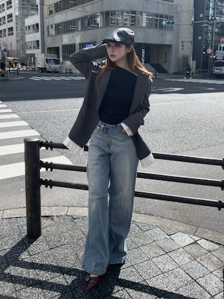 MOUSSY（マウジー）の「CROSS WAIST WIDE STRAIGHT/クロスウエスト