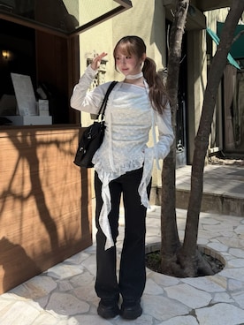 「RAY CASSIN（レイカズン）のアイテム」を使った、タカハシモエさん（レディース・162cm）の春コーディネート