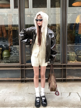 「アイテム（その他シューズ）」を使った、タカハシモエさん（レディース・162cm）の秋コーディネート