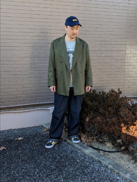 「Lee（リー）のアイテム（サロペット/オーバーオール）」を使った、bigshrimp58さん（メンズ・179cm）の冬コーディネート