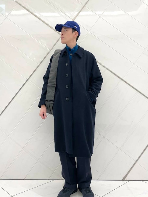 新品タグ付き♡DOORS FORK&SPOONバルカラーミドルコート✽navy FORK&SPOON（フォークアンドスプーン）の「FORK&SPOON バル