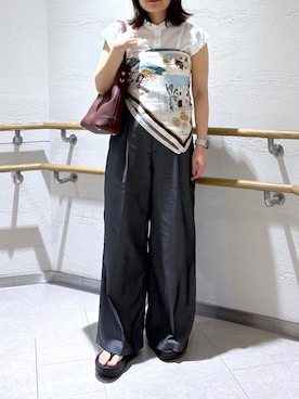 「パンツスタイル」｜「アイテム（財布/小物）」を使った、ko219625koさん（レディース・154cm）の夏コーディネート