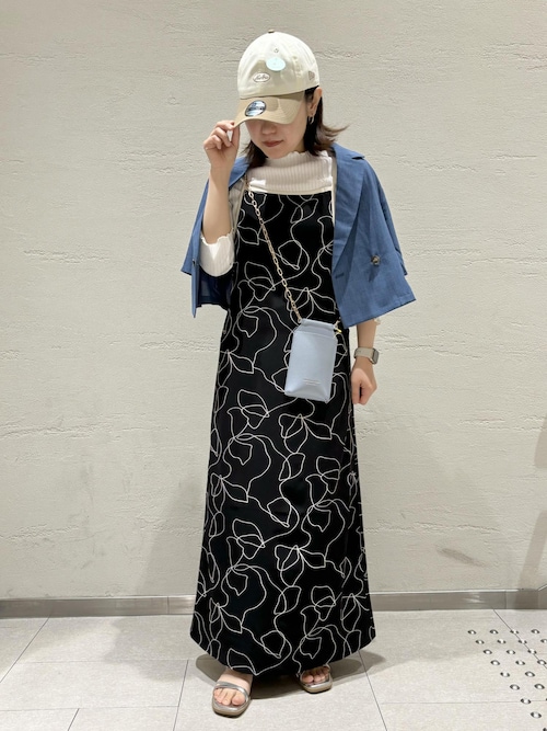 セール】線画プリントキャミソールワンピース（ワンピース