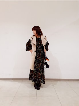 「Desigual（デシグアル）のアイテム（その他アウター）」を使った、Desigual 新宿 STAFFさん（レディース・157cm）の秋コーディネート