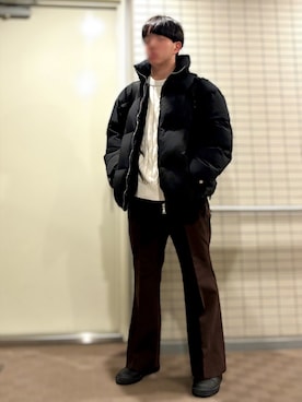 「アイテム（ダウンジャケット/コート）」を使った、ONE-1さん（メンズ・172cm）の冬コーディネート