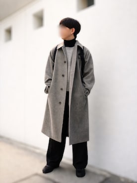 「アイテム（チェスターコート）」を使った、ONE-1さん（メンズ・172cm・10代）の冬コーディネート