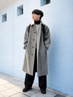 「アイテム（ニット/セーター）」を使った、ONE-1さん（メンズ・172cm・10代）の冬コーディネート