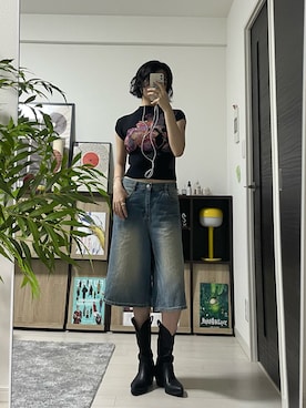 「Desigual（デシグアル）のアイテム」を使った、ひなたさん（レディース・162cm）の夏コーディネート