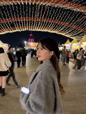 「クリスマス」｜「アイテム（ジャケット/アウター）」を使った、ひなたさん（レディース・162cm）の冬コーディネート