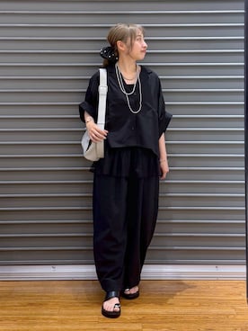 「LEPSIM（レプシィム）の3連ボールネックレス　287544（ネックレス、シルバー系）」を使った、daharalepsimさん（レディース・151cm）の春コーディネート