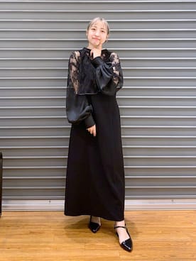 「デート/ロマンティック」｜「アイテム（ドレス）」を使った、daharalepsimさん（レディース・151cm）の春コーディネート