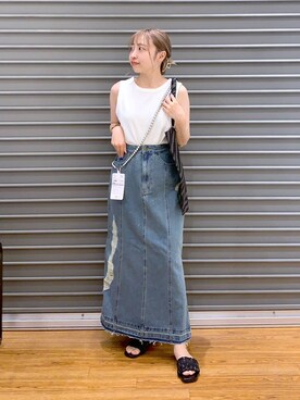 「LEPSIM（レプシィム）のアイテム（PC・スマホグッズ/家電）」を使った、daharalepsimさん（レディース・151cm）の夏コーディネート