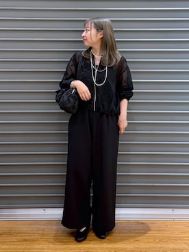 「LEPSIM（レプシィム）の3連ボールネックレス　287544（ネックレス、シルバー系）」を使った、daharalepsimさん（レディース・151cm）の春コーディネート