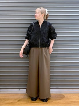 「アイテム（ブルゾン）」を使った、daharalepsimさん（レディース・151cm）の秋コーディネート