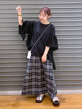「LEPSIM（レプシィム）のアイテム（PC・スマホグッズ/家電）」を使った、daharalepsimさん（レディース・151cm）の夏コーディネート