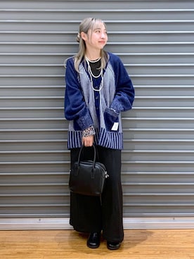 「体型カバー」｜「アイテム（アクセサリー）」を使った、daharalepsimさん（レディース・151cm）の冬コーディネート