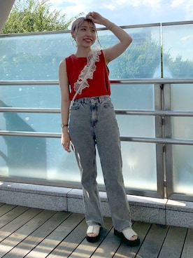 「LEPSIM（レプシィム）のアイテム（PC・スマホグッズ/家電）」を使った、daharalepsimさん（レディース・151cm）の夏コーディネート