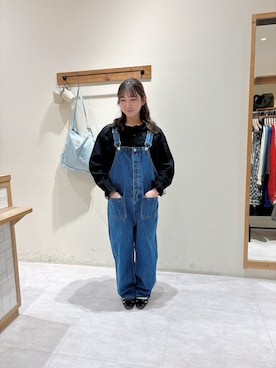 「Samansa Mos2（サマンサ モスモス）のアイテム（オールインワン・サロペット）」を使った、namiさん（レディース・158cm）の冬コーディネート
