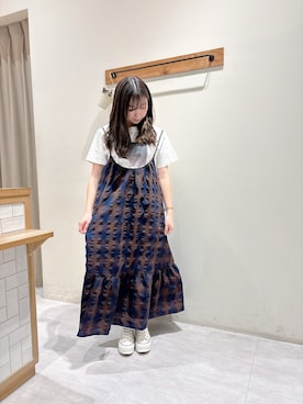 「sm2rhythm（サマンサモスモスリズム）のアイテム（トップス）」を使った、namiさん（レディース・158cm）の春コーディネート
