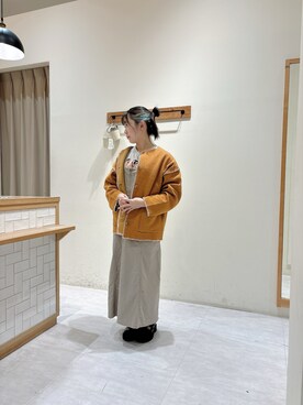 「Samansa Mos2（サマンサ モスモス）のアイテム（ジャケット/アウター）」を使った、namiさん（レディース・158cm）の秋コーディネート