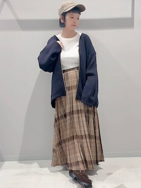 「GLOBAL WORK（グローバルワーク）のアイテム（ジャケット/アウター）」を使った、yochiko713さん（レディース・148cm）の秋コーディネート