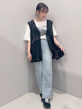 「アイテム（スニーカー）」を使った、yochiko713さん（レディース・148cm）の夏コーディネート