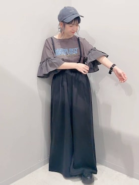 「ラフ」｜「アイテム（キャップ）」を使った、yochiko713さん（レディース・148cm）の夏コーディネート