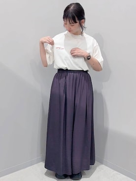 「niko and...（ニコアンド）のアイテム」を使った、yochiko713さん（レディース・148cm）の夏コーディネート