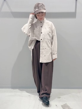 「GLOBAL WORK（グローバルワーク）の晴雨兼用厚底ローファー/1023266（ローファー、ブラック系）」を使った、yochiko713さん（レディース・148cm）の秋コーディネート