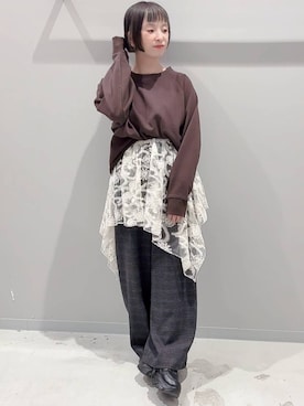 「アイテム（その他トップス）」を使った、yochiko713さん（レディース・148cm）の秋コーディネート