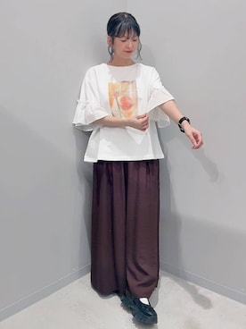 「niko and...（ニコアンド）のアイテム」を使った、yochiko713さん（レディース・148cm）の夏コーディネート