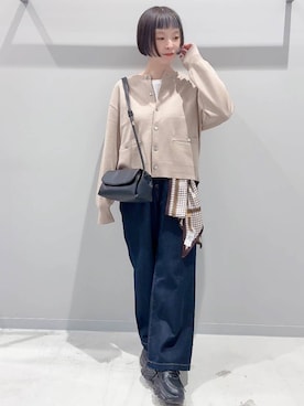 「アイテム（その他ヘアアクセサリー）」を使った、yochiko713さん（レディース・148cm）の秋コーディネート