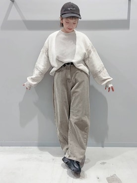「GLOBAL WORK（グローバルワーク）のアイテム（帽子）」を使った、yochiko713さん（レディース・148cm）の秋コーディネート