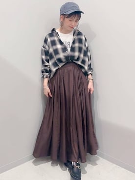 「ラフ」｜「アイテム（キャップ）」を使った、yochiko713さん（レディース・148cm）の秋コーディネート