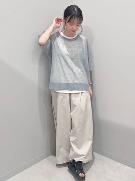 「アイテム（Tシャツ/カットソー、その他）」を使った、yochiko713さん（レディース・148cm）の夏コーディネート