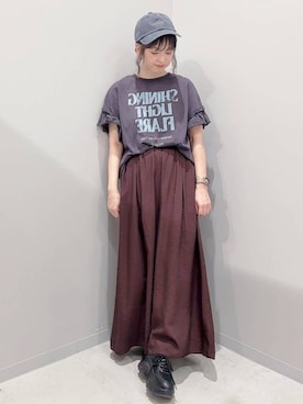 「GLOBAL WORK（グローバルワーク）のアイテム（帽子）」を使った、yochiko713さん（レディース・148cm）の夏コーディネート