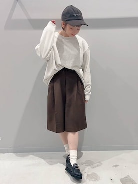 「GLOBAL WORK（グローバルワーク）のアイテム（キャップ）」を使った、yochiko713さん（レディース・148cm）の秋コーディネート