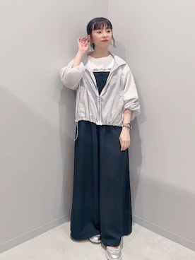 「ブルゾン」｜「アイテム（オールインワン・サロペット）」を使った、yochiko713さん（レディース・148cm）の春コーディネート