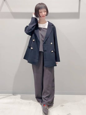 「アイテム（サロペット/オーバーオール）」を使った、yochiko713さん（レディース・148cm）の秋コーディネート